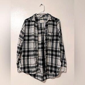 American Eagle S Women Button Down Flannel Shirt